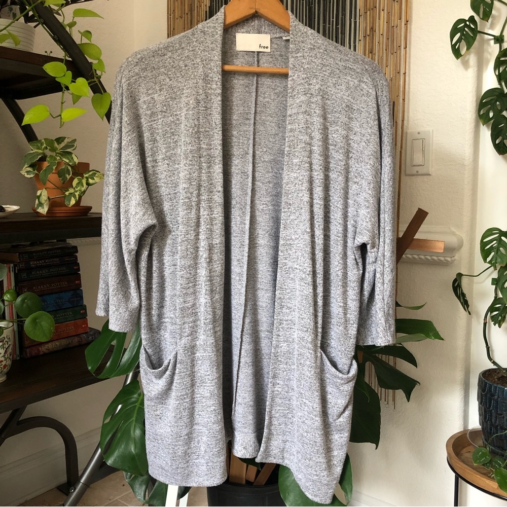 Aritzia Wilfred Free Zlata Open Front Sweater Cardigan